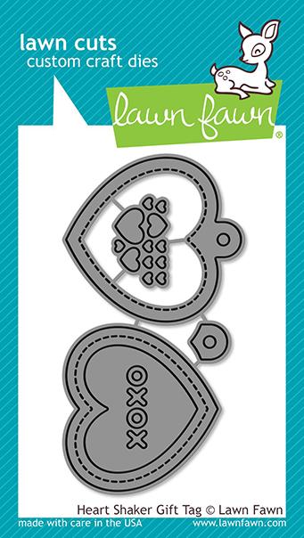 Dies: Lawn Fawn-Heart Shaker Gift Tag