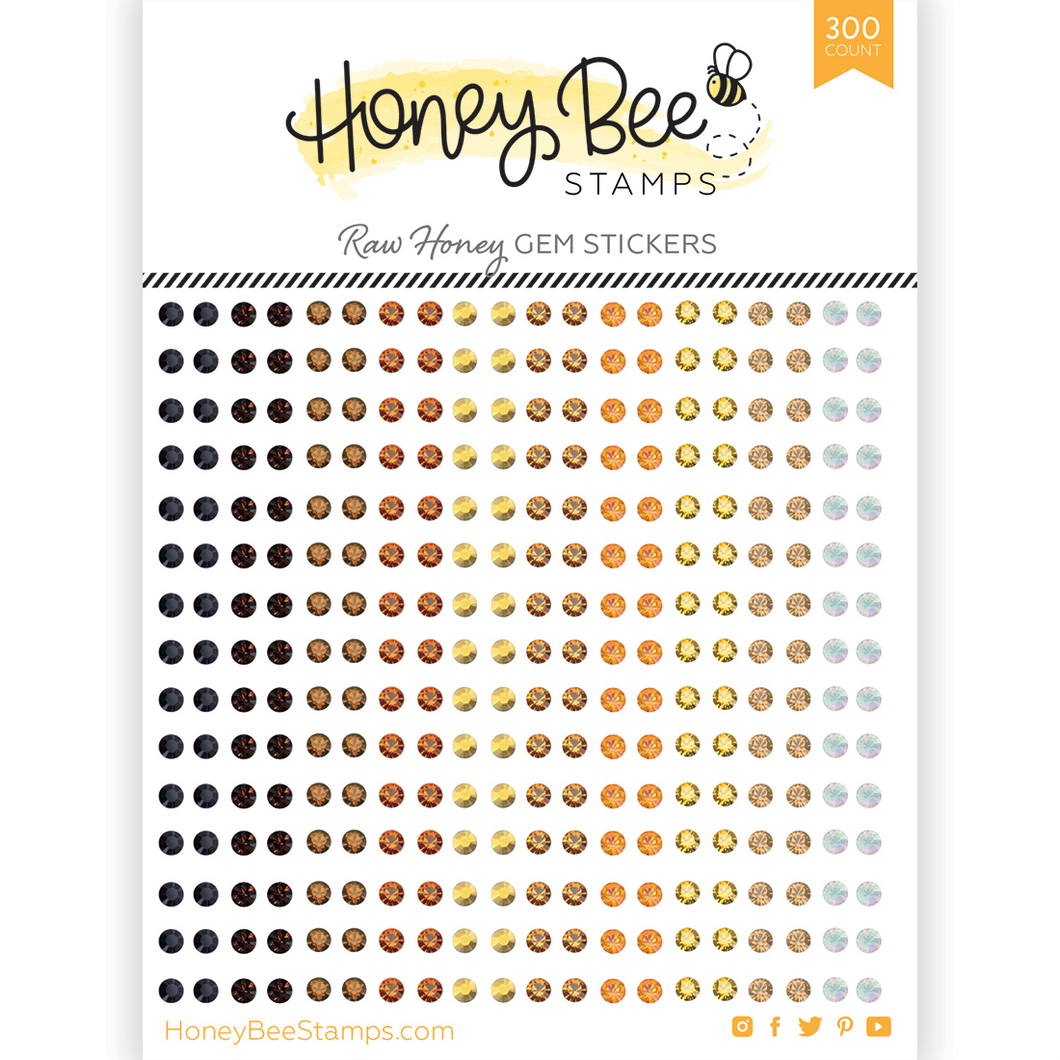 Embellishments: Gem Stickers-Raw Honey