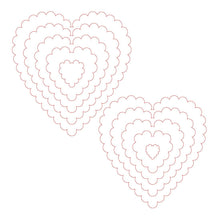 Load image into Gallery viewer, Dies: Honey Bee Stamps-Scallop Hearts | Honey Cuts

