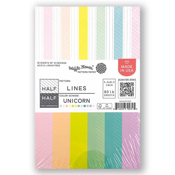 Paper: Half-Half Lines - Unicorn Paper Pad